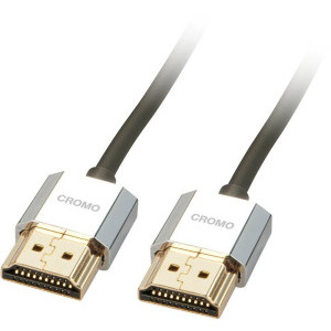 Cablu video LINDY Cromo, HDMI Male la HDMI Male, 1 m, argintiu