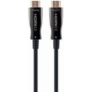 Gembird HDMI Male - HDMI Male, v2.0, Optical active, 20 m, Negru
