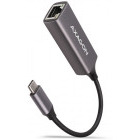 Placa de retea AXAGON 1x USB 3.2 Tip C Male - 1x RJ-45 Female Gri