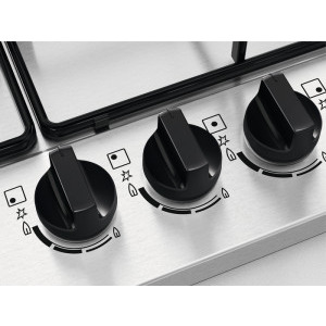 Zanussi ZGH62414XA, Gaz, 4 zone de gatit, Aprindere electrica, Dispozitiv siguranta, 60 cm, Inox