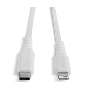 LINDY USB-C Male la Lightning Male, 2 m, White