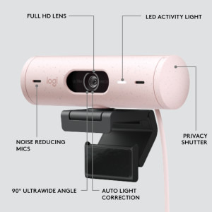 Logitech Brio 500 FHD Autofocus, USB-C, Microfon, Rose