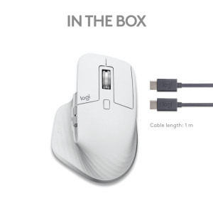 Logitech MX Master 3S for Mac, Bluetooth, Pale Grey