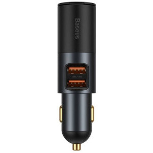 Incarcator auto Baseus CCBT-D0G, 2x USB, 1x bricheta auto, 120W, Black