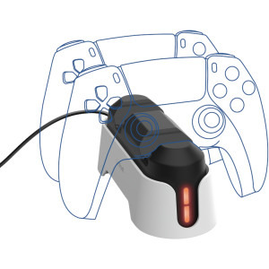 Trust GXT 228 Dock dual incarcare pentru controller PS5 White