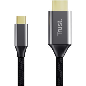 Trust Calyx USB tip C Male - HDMI Male, 2m, Gri/Negru