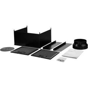 Turbionaire integrata TEN60BB, Putere de absorbtie 800 m3/h, Clasa A++, Iluminare LED, Dubla aspiratie, Sticla tratata termic, 60 cm, Negru