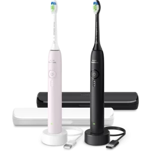 Philips Sonicare Set 2x Periute de dinti electrice Seria 3100 HX4072/42 Roz & Negru