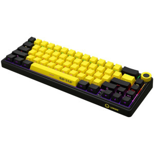 LORGAR KBP70MW Pro RGB Toxic Purple Linear Switch Black/Yellow Mecanica