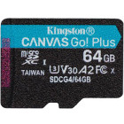 Card memorie Kingston microSDXC Canvas Go Plus Gen4 Class 10 UHS-I A2 64GB + Adaptor