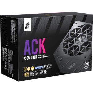 1st PLAYER HA-750BA2, 80+ Gold, 750W, Black