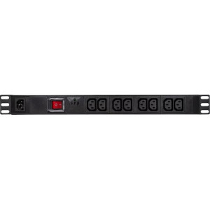 Priza/prelungitor Logilink 8x IEC Black
