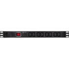 Priza/prelungitor Logilink 8x IEC Black