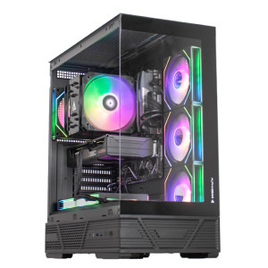 PC Gaming BALAUR Legendar Prime Plus, AMD Ryzen 5 9600X 3.9GHz, 32GB DDR5, 1TB SSD, RX 9060 XT 16GB GDDR6, Iluminare RGB