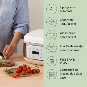 Panasonic Multicooker SR-DA152WXE, 770W, 4L, Alb/Argintiu
