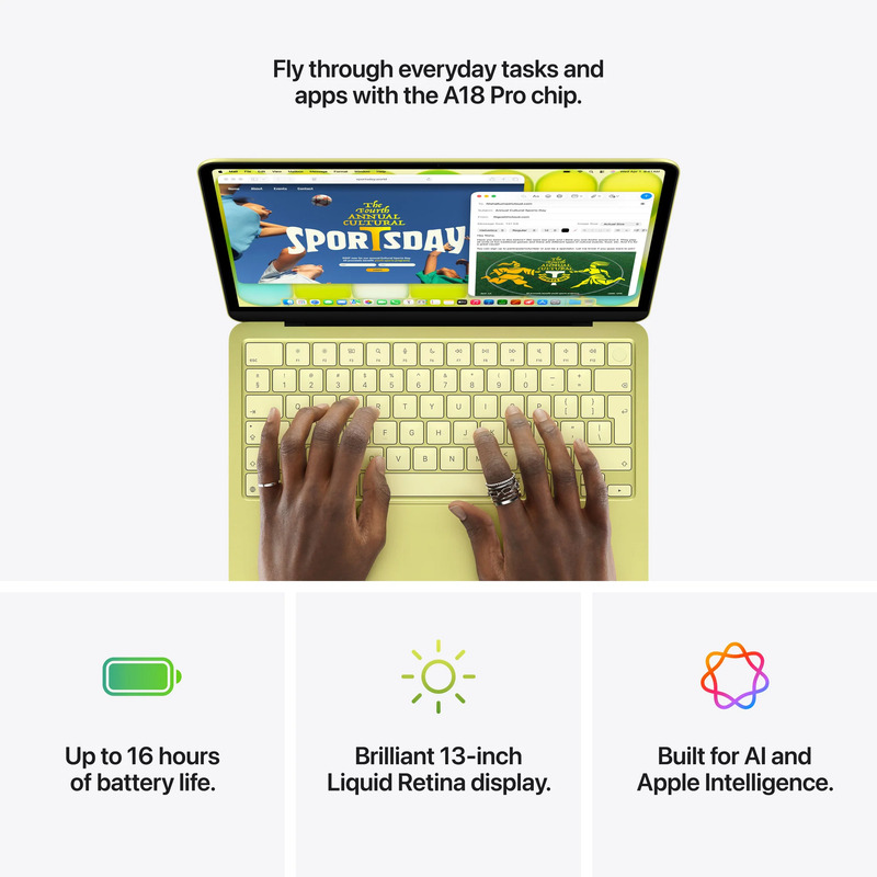 Laptop Apple 13'' MacBook Neo 13 with Liquid Retina, Apple A18 Pro chip ...