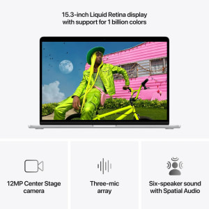 Apple 15.3'' MacBook Air 15 with Liquid Retina, Apple M5 chip (10-core CPU), 32GB, 512GB SSD, Apple M5 10-core GPU, macOS, Silver, INT keyboard, 2026