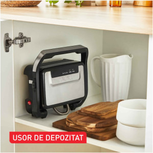 Tefal Gratar electric Inicio GC270D10, 1000W, Negru/Argintiu