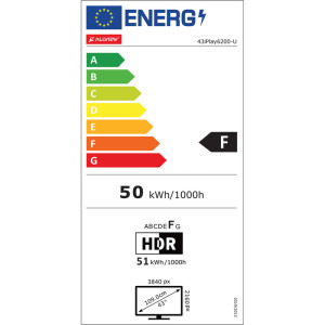 Allview Smart TV 43iPlay6200-U Seria iPlay6200-U 109cm negru 4K UHD HDR