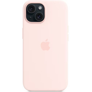 Apple Protectie pentru spate, material silicon pentru iPhone 15, culoare Light Pink