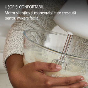 Kenwood Mixer de mana QuickMix+ HMP50.000WH, 650W, Alb/Gri