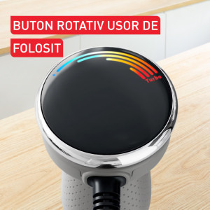Tefal Mixer vertical QuickChef+ HB67MB30, 1000W, 1 L / 0.8L, Gri/Argintiu
