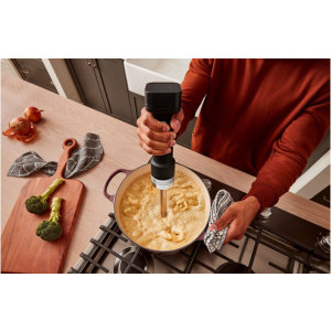 KitchenAid Mixer vertical portabil Go 5KHBRV75BM, 1L, Negru/Argintiu