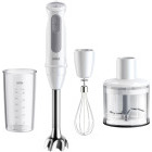 Braun Mixer vertical MultiQuick 5 MQ50236M, 1000W, 0.6 L / 0.5L, Alb/Gri