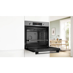 Bosch HBA534ES3, Electric, 71 L, Autocuratare hidrolitica, EcoClean Direct, 3D HotAir, HotAir Gentle, Grill, Clasa A+, Inox