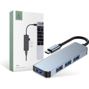 Tech-Protect 4-in-1 V1, 1x USB 3.0, 3x USB 2.0, grey