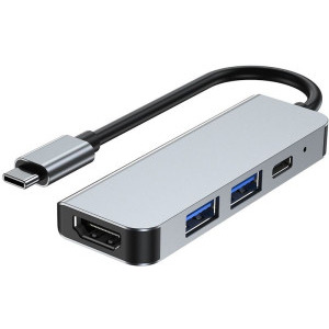 Tech-Protect 4-in-1 V2, 2x USB 3.0, 1x USB-C, 1x HDMI, grey