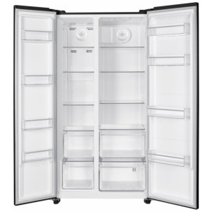 Heinner HSBS-HM532NFBKE++, 532 L, Clasa E, Full No Frost, Inverter, Display LED, Iluminare LED, 177 cm, Negru