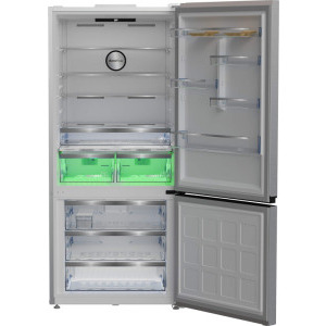 Beko B5RCNE615ZXP, 615 L, Clasa D, No Frost, ProSmart Inverter, HarvestFresh, EverFresh+, AeroFlow, BioCycle, 193 cm, Inox
