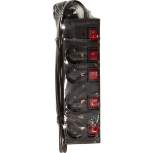 Logilink LPS251, 4x Schuko, 1.5m, Negru