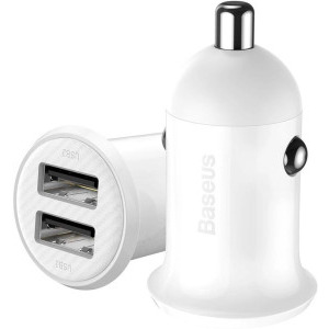 Baseus Grain Pro CCALLP-02, 2x USB, 4.8A, White