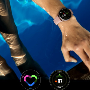 Samsung Galaxy Watch Active (2019), negru, curea silicon, WiFi, Bluetooth, GPS si NFC, rezistent la apa si adancime, perfect pentru inot si fitness