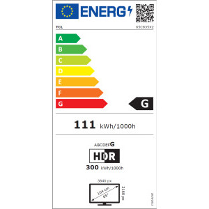 TCL Smart TV Mini LED 65C835 Seria C835 164cm 4K UHD HDR