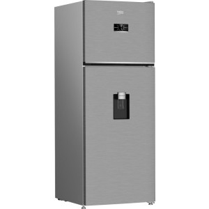 Beko B5RDNE504LDXB, 477 L, No Frost, HarvestFresh, Everfresh+, AeroFlow, Dispenser apa, Compartiment 0°C, Clasa E, 185 cm, Metal Look