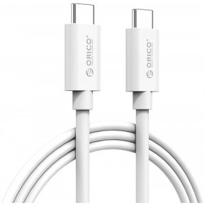 Orico CTC100-20, USB-C la USB-C, 2 m, White, amperaj maxim suportat 5A