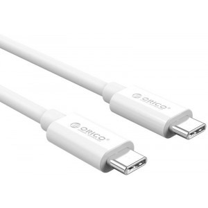 Orico CTC100-20, USB-C la USB-C, 2 m, White, amperaj maxim suportat 5A
