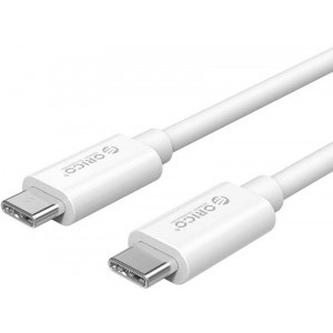 Orico CTC100M-10, USB-C la USB-C 1 m, White, amperaj maxim suportat 5A