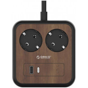 Orico APD-2A1U1C-EU-18W cu 1x USB, 1x USB-C lemn 1.3m