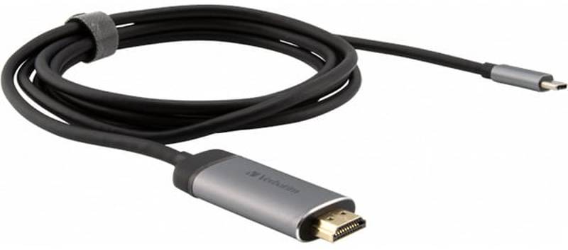 Adaptor Verbatim 1x USB-C Male - 1x HDMI Male, 1.5 m, negru-gri