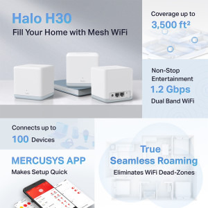 MERCUSYS HALO H30 Dual-Band 3 buc