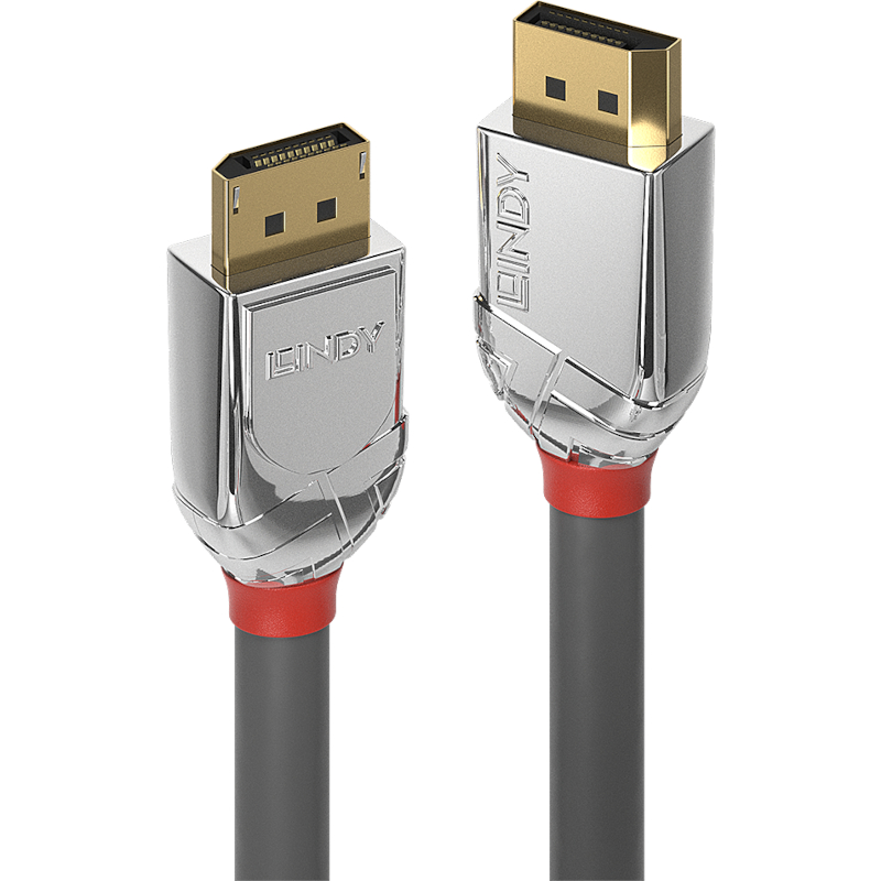 Cablu video LINDY Cromo, DisplayPort Male - DisplayPort Male, v1.2, 3m, gri-argintiu