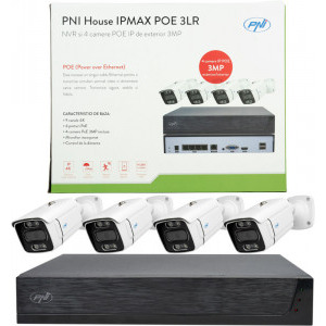 PNI IPMAX POE 3LR + 4 Camere