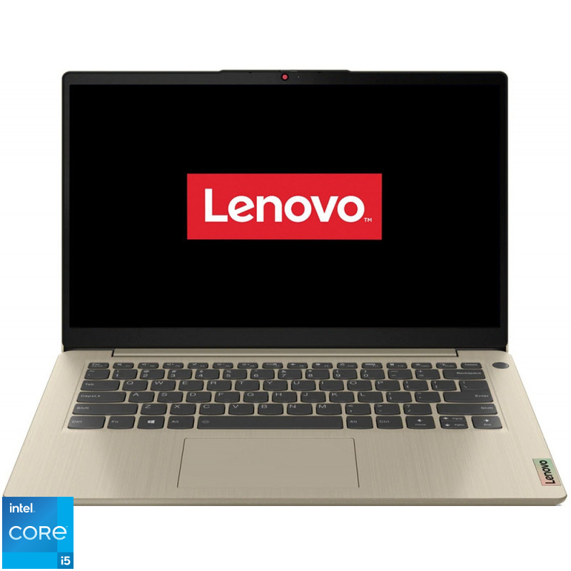 Ultrabook Lenovo 14'' IdeaPad 3 14ITL6, FHD IPS, Procesor Intel® Core™ i5-1135G7 (8M Cache, up to 4.20 GHz), 8GB DDR4, 512GB SSD, Intel Iris Xe, No OS, Sand