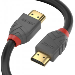 LINDY Anthra, HDMI Male - HDMI Male, v2.0, 1m, negru-gri