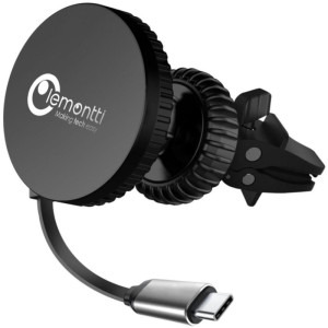 Lemontti MagSage Magnetic, Auto, Incarcare wireless, cablu retractabil USB-C, 1m, Black