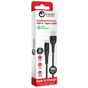 Lemontti USB Male la USB-C Male, 1.5m, Black